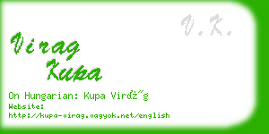 virag kupa business card